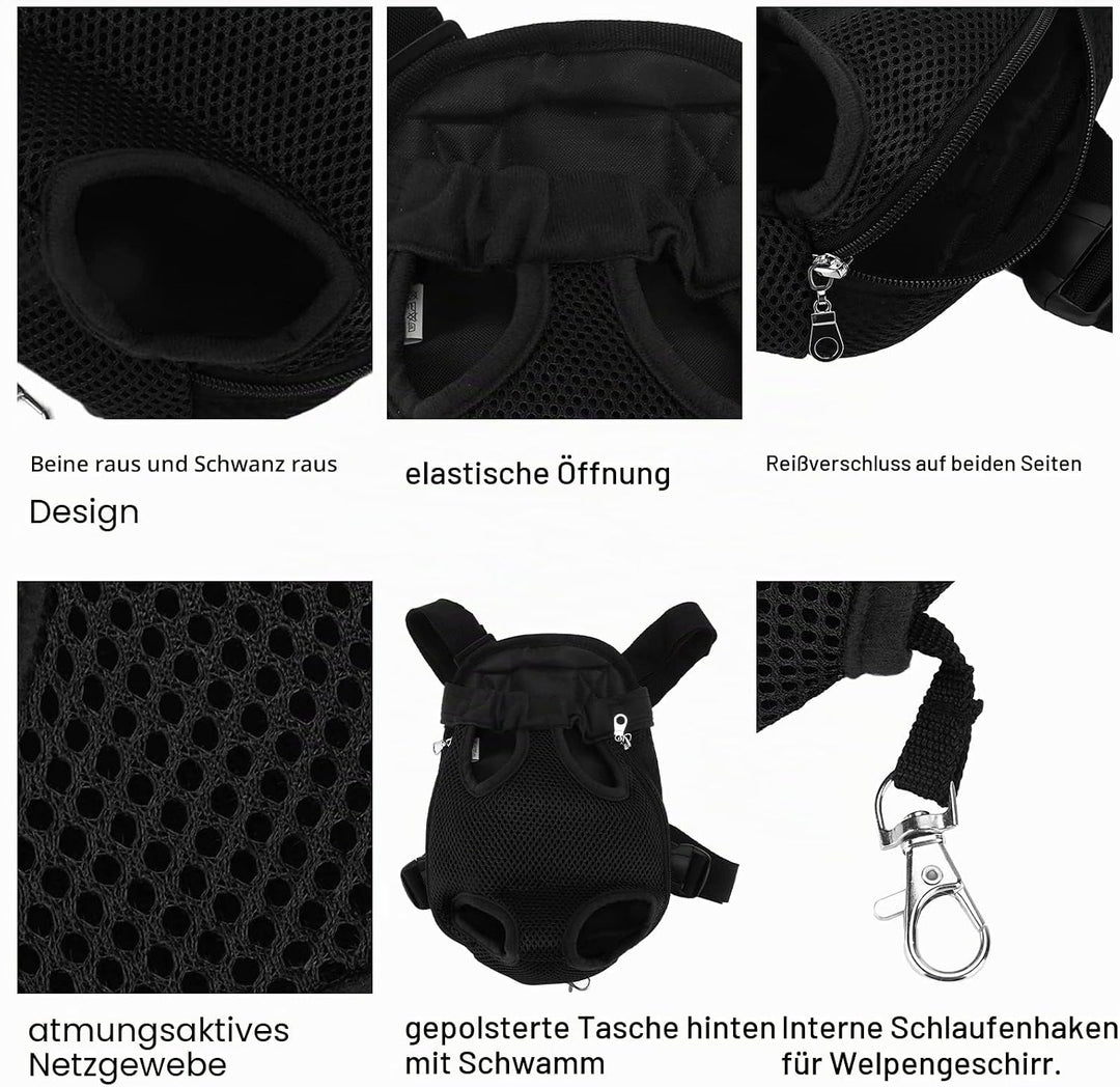Qcwwy Haustiertrage-, geben Sie Haustieren eine Pause Haustier-Brustrucksack zum Tragen Kleiner Hund