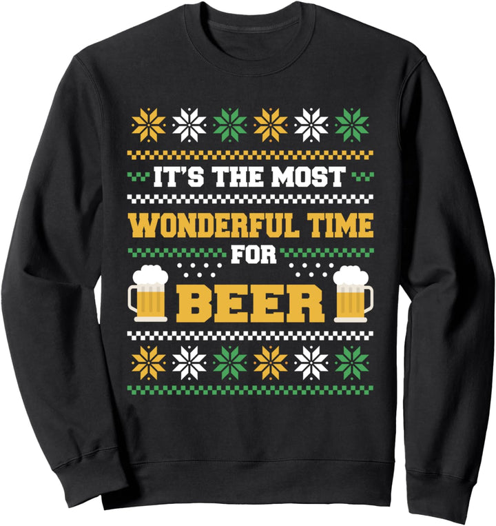 It's The Most Wonderful Time For Beer Ugly Christmas Sweatshirt
