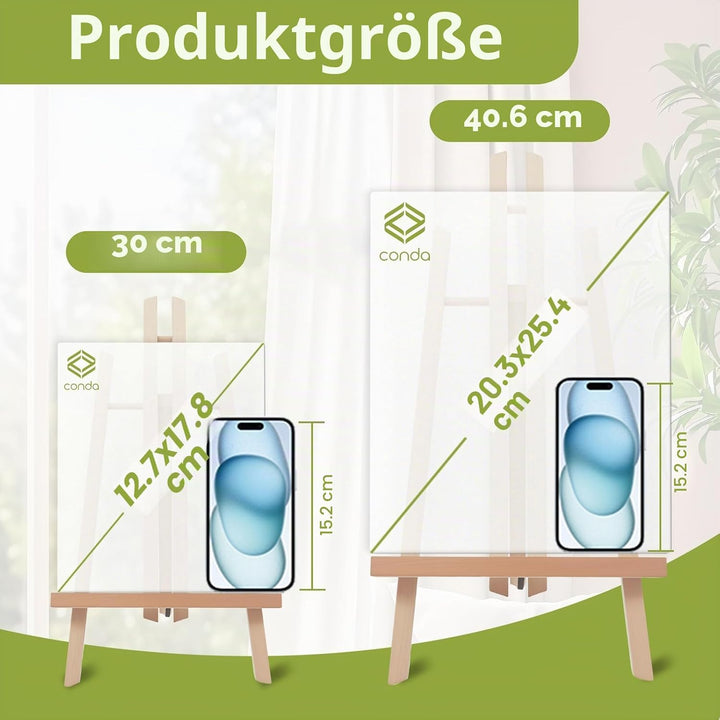 CONDA 6-Packung 30cm Tischplatte, Tragbar A-Rahmen Stativ Tischplatte Staffelei Set für Malerei Part