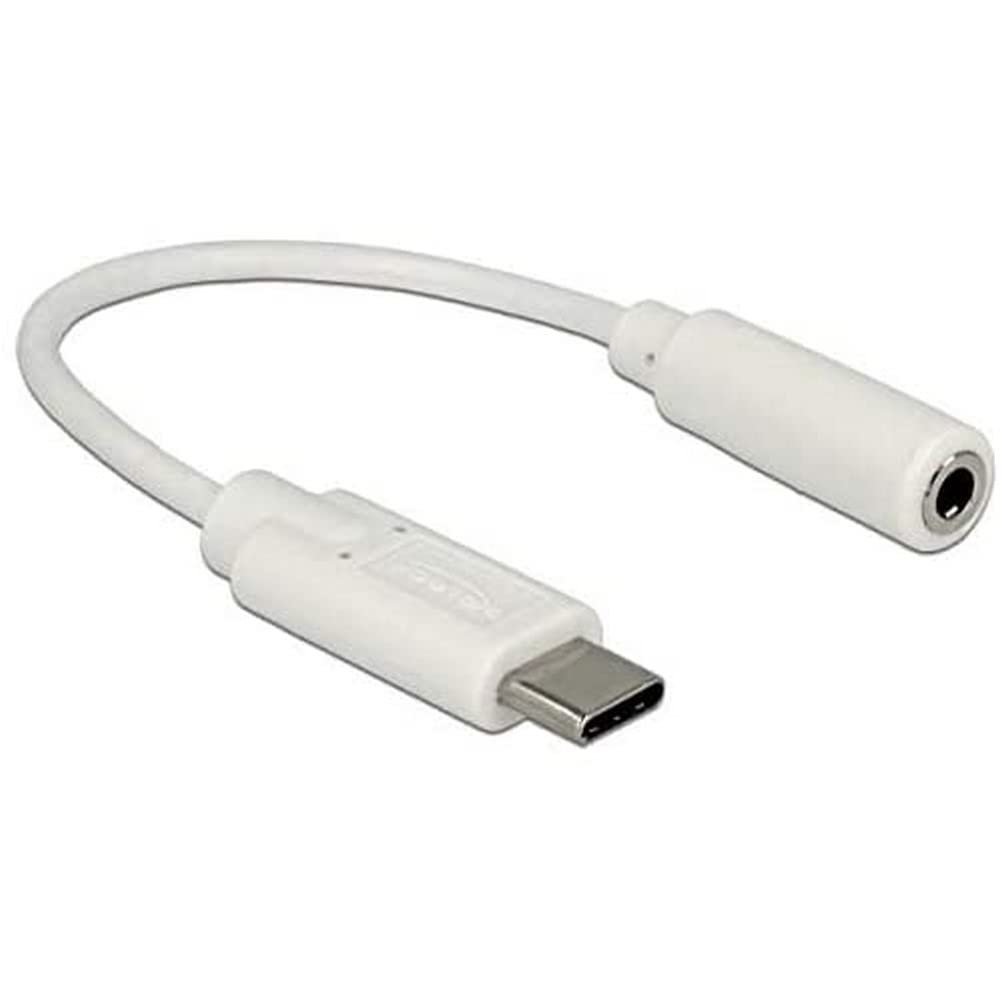 DeLOCK Adapter Audio USB Type-C Stecker > Klinkenbuchse 14 cm Weiss
