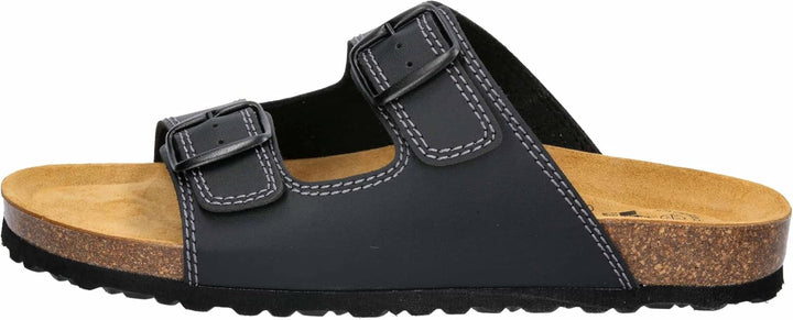 Lico Herren Bioline Man Pantoletten 36 EU Dunkelschwarz, 36 EU Dunkelschwarz