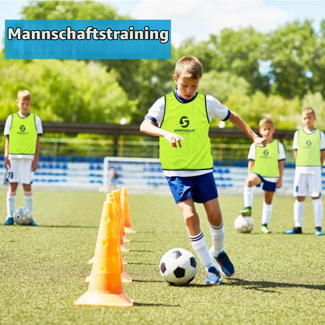 Sportacular Gear 10er Set Trainingsleibchen in versch. Farben und Grössen I Markierungshemden, Hemdc