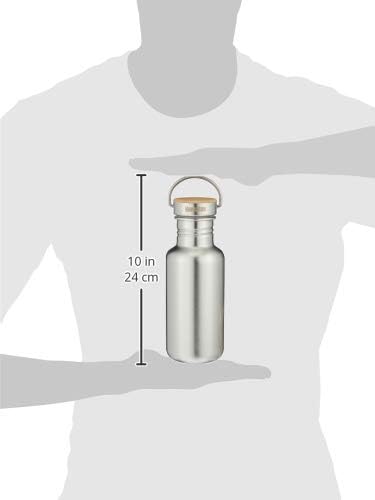 Klean Kanteen Reflect Trinkflasche mit Stainless Unibody Bamboo Cap Brushed Stainless 800ml/27oz, 80
