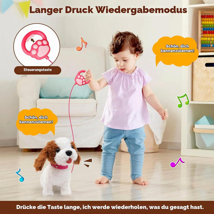 Hund Spielzeug Kinder,laufender Hund mit Leine der läuft und bellt,Haustiere roboterhund interaktive
