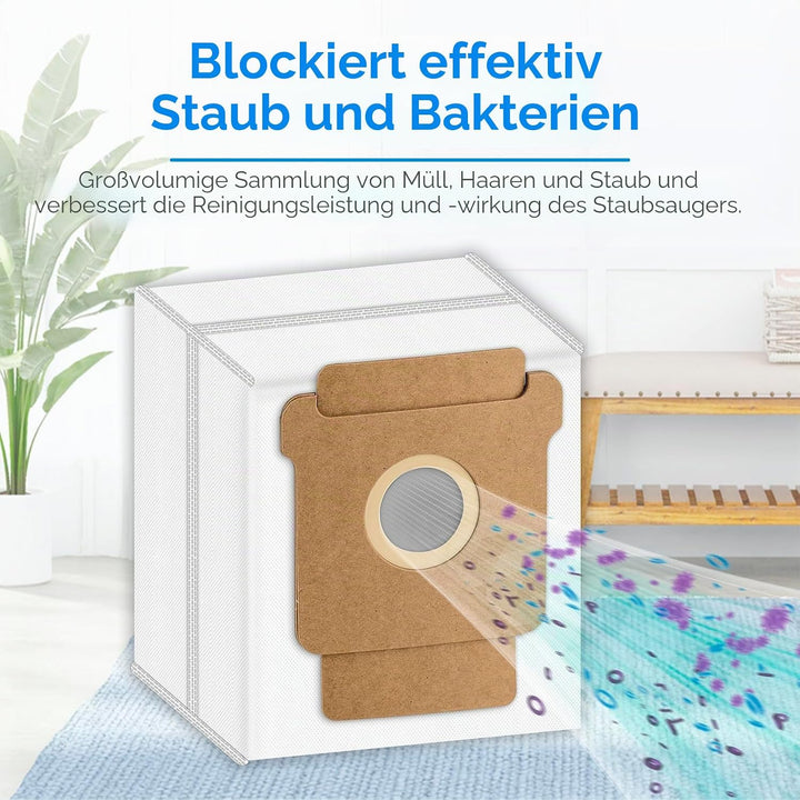 (12 Stück) Staubbeutel für iRobot Roomba 104, 105 Vac, 105 Combo, Plus 405 Combo, Plus 505 Combo, Ma