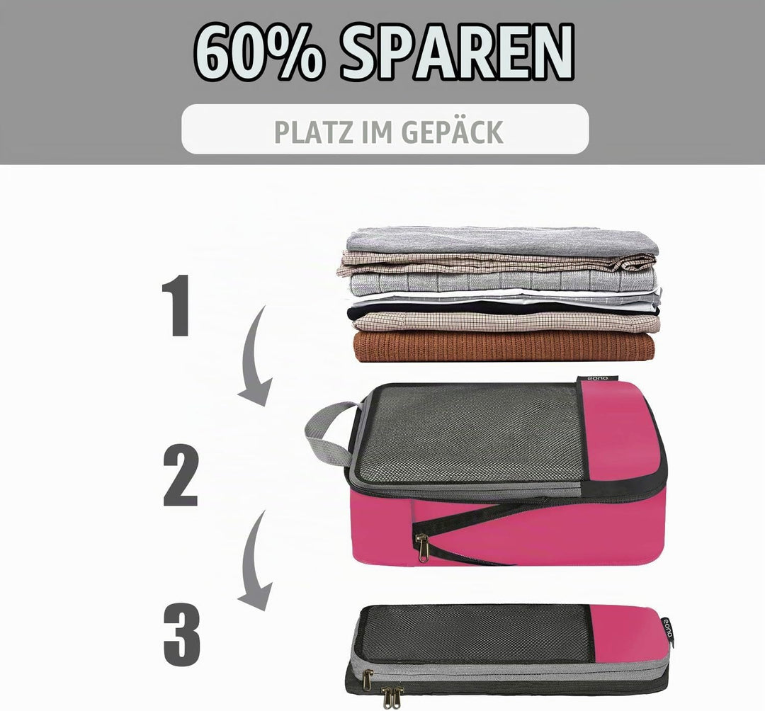 Eono Komprimierbaren Packwürfeln zur Organisation Ihres Reisegepäcks, Compression Packing Cube, Pack