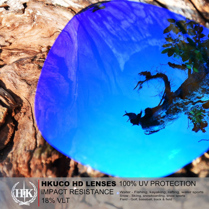 HKUCO Verstärken Ersatz-Brillengläser für Oakley Holbrook XL OO9417 Blau/Grün Sonnenbrille
