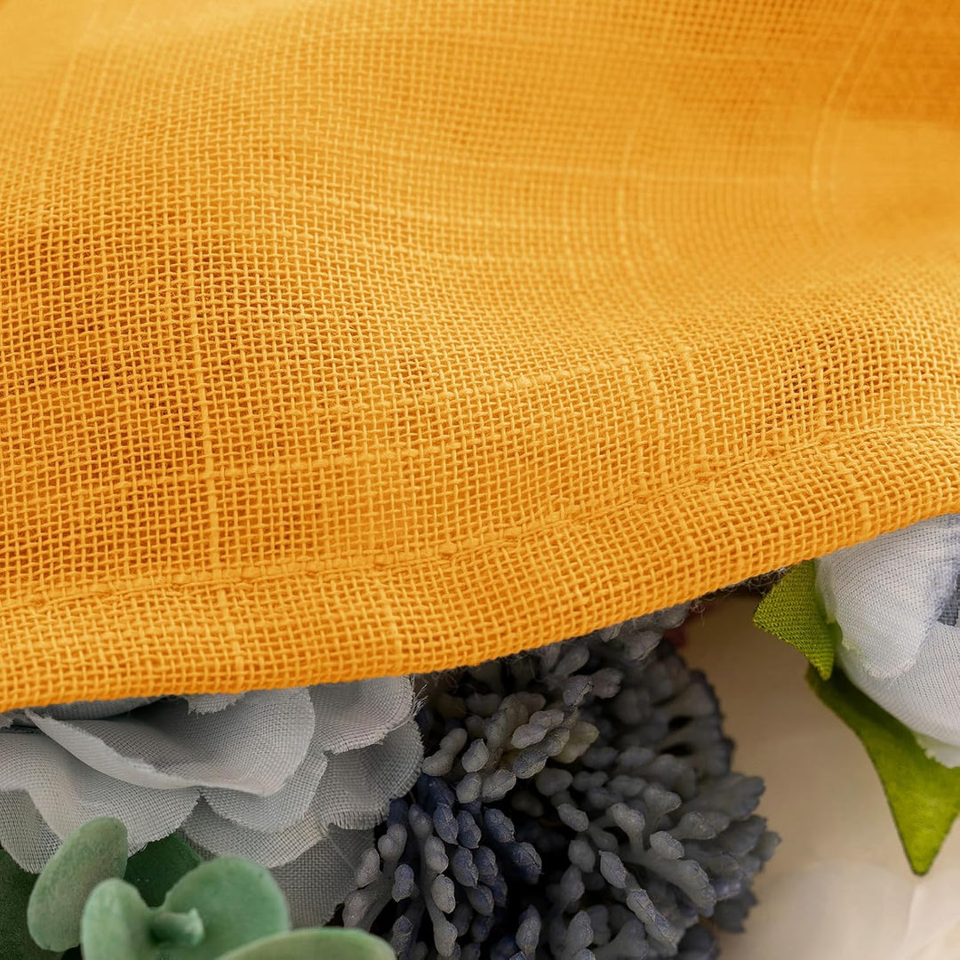 MIULEE 2er Set Voile Vorhang Sheer Leinenvorhang mit Ösen Transparente Leinen Optik Gardine Ösenscha