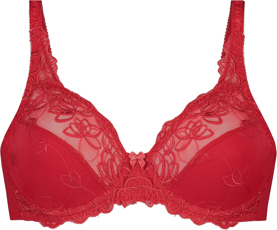 HUNKEMÖLLER Damen Mature BH 75E Rot, 75E Rot