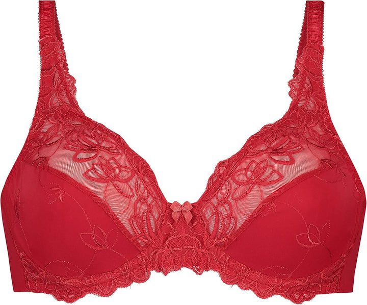 HUNKEMÖLLER Damen Mature BH 75E Rot, 75E Rot