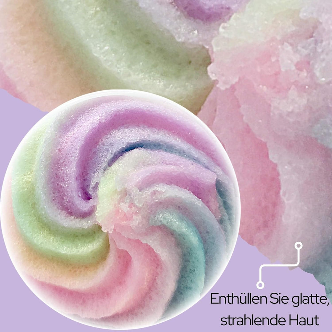 Care Bear Körper Scrub, Peeling und Peeling, mit Jojobaöl, Traubenkernöl, Vitamin A, E und D, natürl