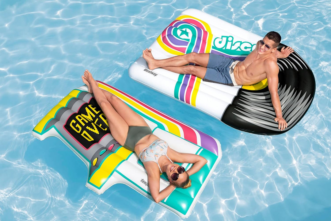 Bestway Luftmatratze Videospiel, 174 x 99 x 22 cm, 1 Person, strapazierfähiges PVC, I-Beam-Konstrukt