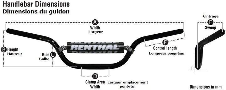 Renthal 971-08-SI-01-185 Lenker 971 Rc - Silber