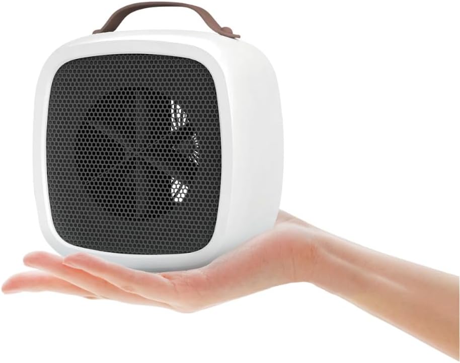 Wonderlamp - Tropico tragbarer Heizlüfter, 500 W, schnelle Erwärmung in 3 Sekunden, mit Tragegriff u