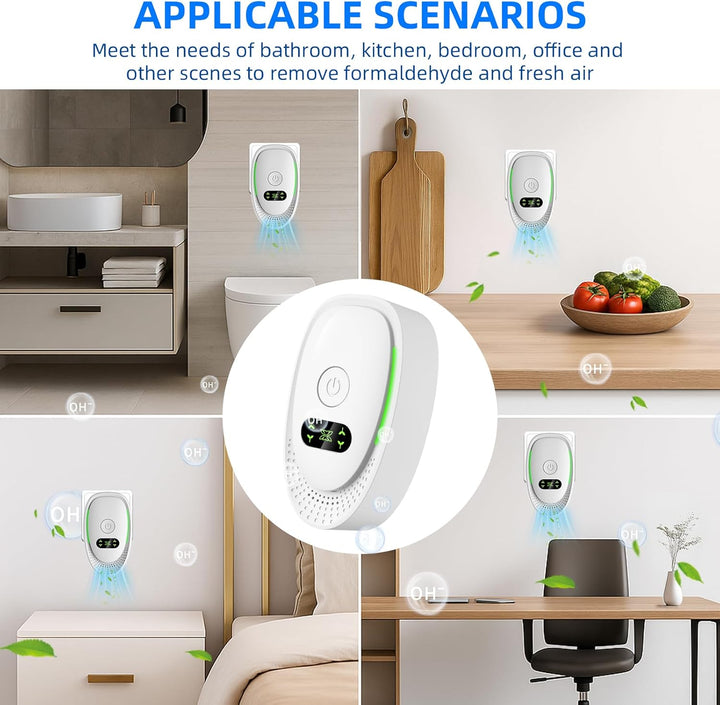 Plug in Negativ Ionen Luftreiniger, 4PCS Tragbare Air Purifier Ionizer Generator für Büro, Zimmer, P