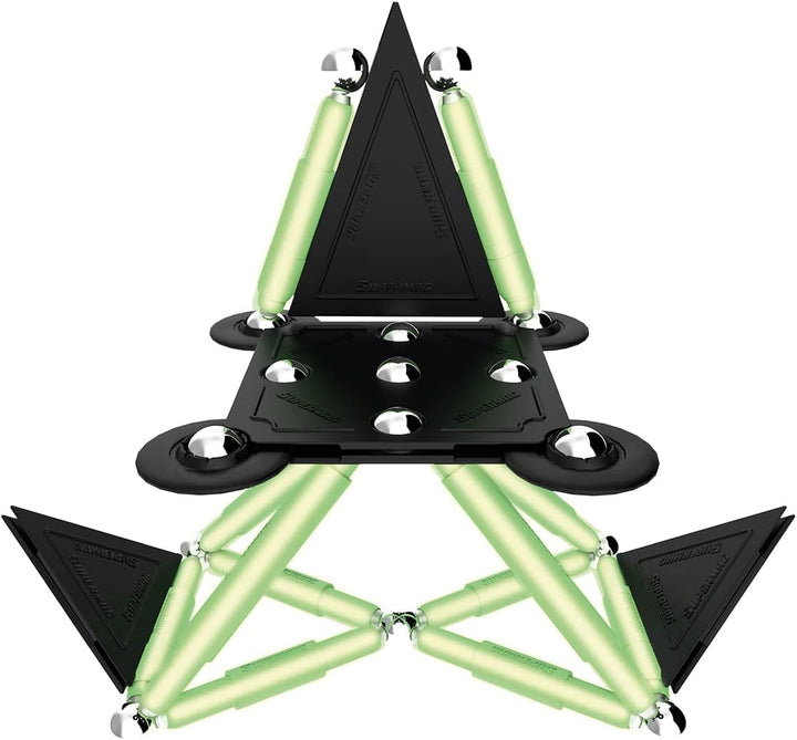 Happy People Supermag GlowStix Magnetisches Konstruktionsspielzeug Magnetische Bausteine Magnetspiel