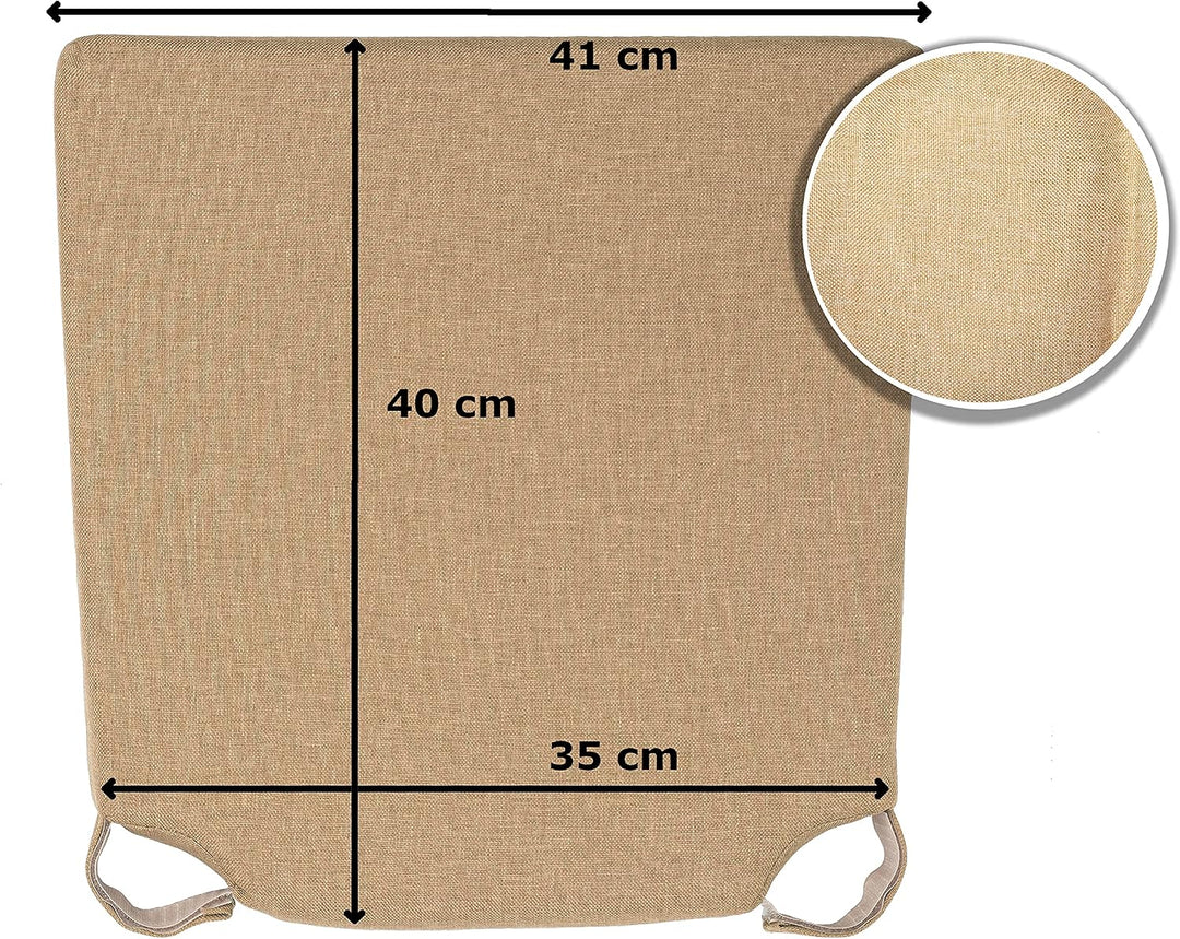 sunnypillow 4er Set Stuhlkissen mit Klettverschluss Polsterauflage Auflage für Stühle - Indoor/Outdo