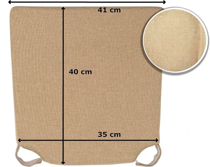 sunnypillow 4er Set Stuhlkissen mit Klettverschluss Polsterauflage Auflage für Stühle - Indoor/Outdo