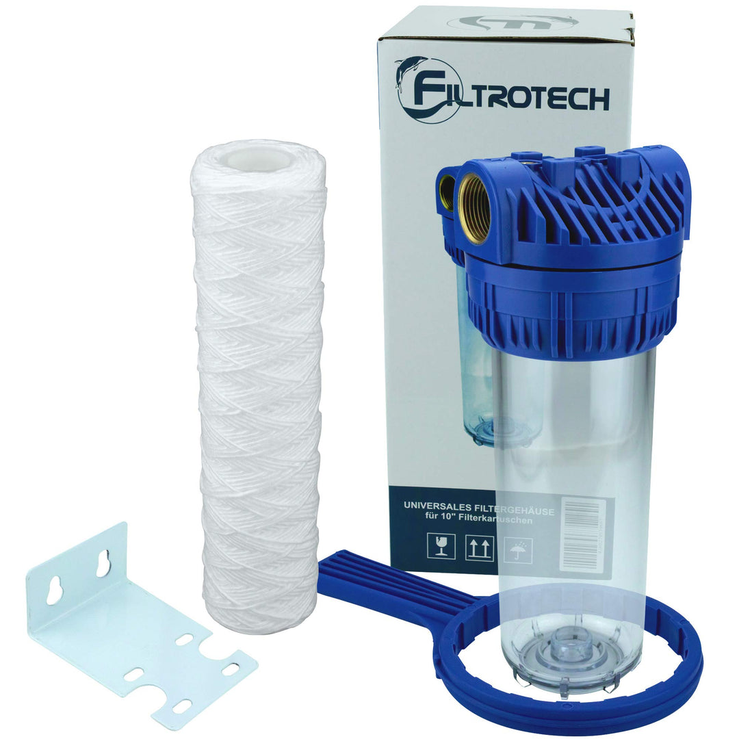 10 Zoll Wasserfilter Anschluss 1" Vorfilter Nachfilter für Hauswasserwerk GartenPumpen Hauswasserlei