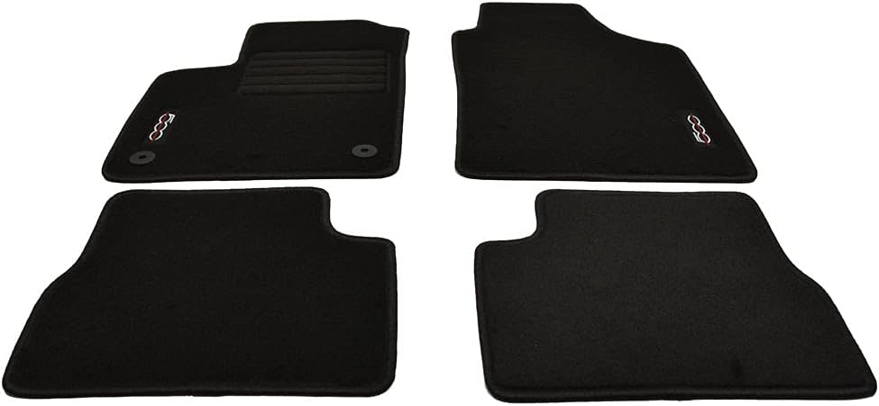 Velours Edition Fussmatten geeignet für FIAT 500E + FIAT 500E Cabrio Elektro ab Bj.2020 sw