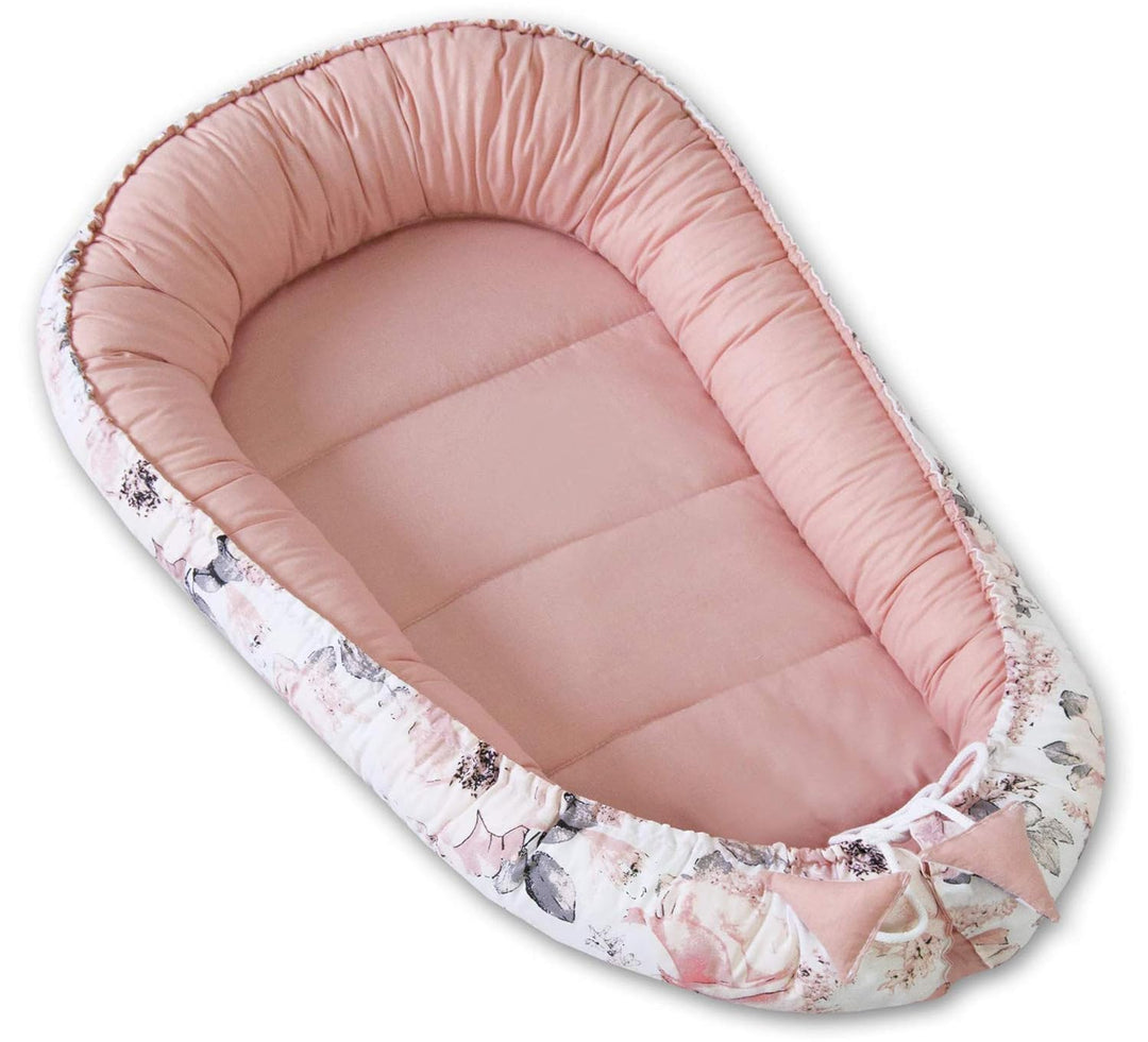 PIMKO Babynest Babynestchen für Baby Kuschelnest 2-seitig Babykokon für Säuglinge und Neugeborene Ba