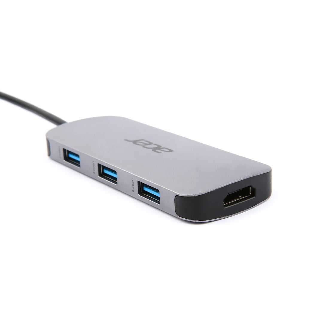 Acer 7-in-1 Mini Dock (USB Type-C zu 1x USB Type-C (w PD), 3x USB 3.0, 1x HDMI, 1x SD Card Reader, 1