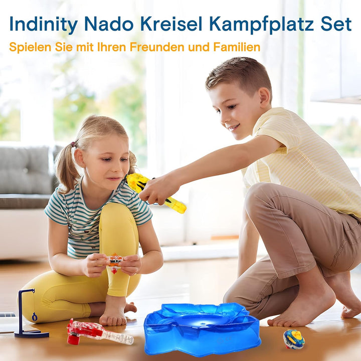 INFINITY NADO Non Stop Battle Arena Set, Packung mit 2 Tops von ARE'S Wings und Cracking Panzer, Kre