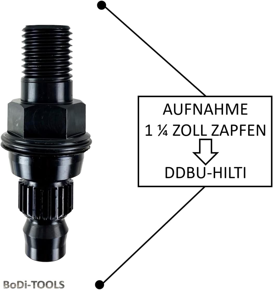 Bohrkronen Adapter, Dosensenker Adapter, Fliesenbohrer Adapter, (Adapter, DDBU-Hilti 1 1/4" Zapfen)