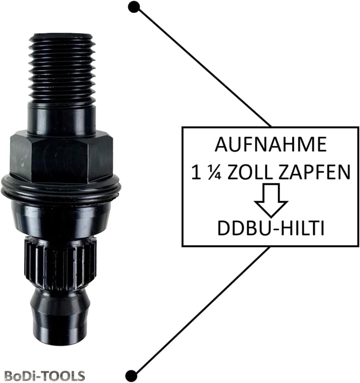 Bohrkronen Adapter, Dosensenker Adapter, Fliesenbohrer Adapter, (Adapter, DDBU-Hilti 1 1/4" Zapfen)