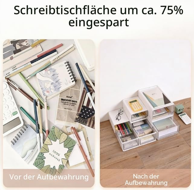 3 Stück Schubladen Organizer Box Schubladenbox Stapelbar Schubladenboxen Organizer Schublade Schreib