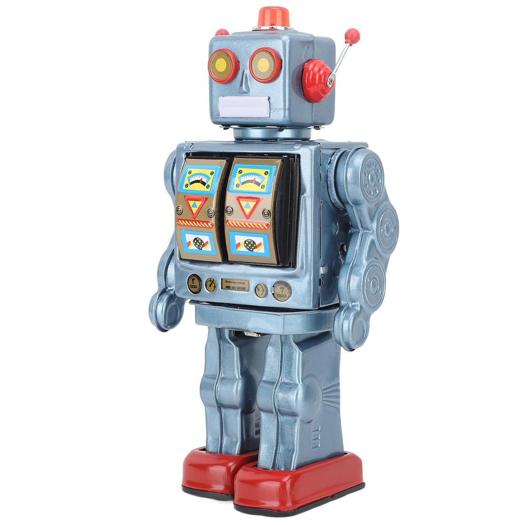 HUSHUI Metallzinn Roboter Spielzeug Retro Elektrische Rotierende Figuren Modell Erwachsene Kollektio