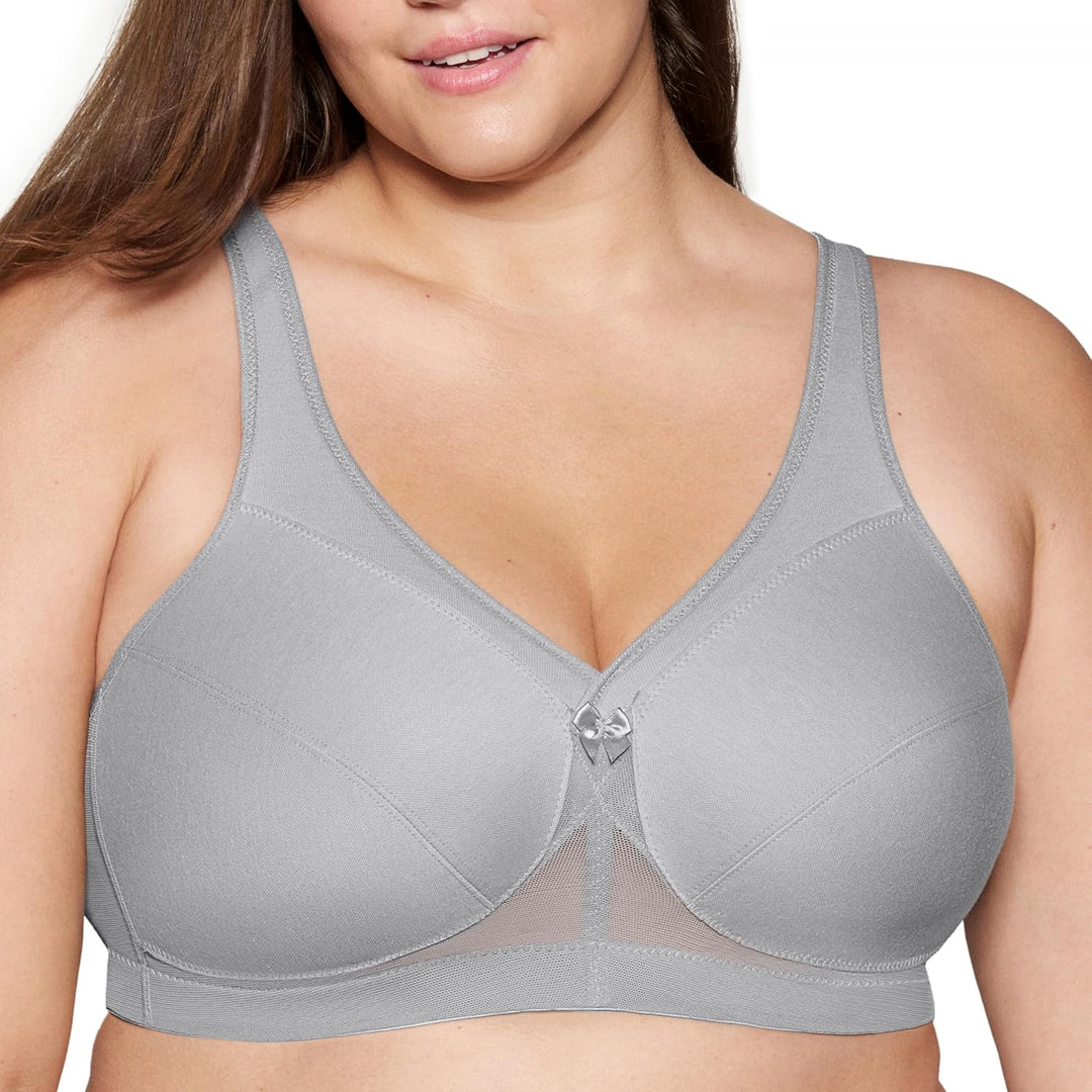 Glamorise Women's 1005 Full Coverage Bra 85C Grau, 85C Grau