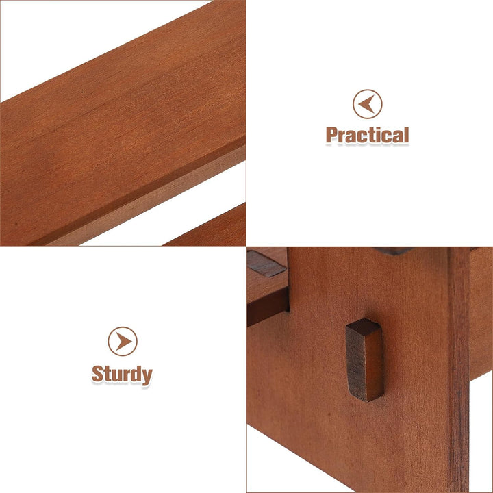GALPADA Vintage mit Doppellagigem Design Holz Präsentationsständer stabiler Tortenständer für Cupcak
