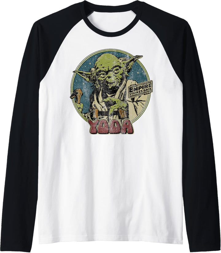 Star Wars Yoda The Empire Strikes Back Circle Portrait Raglan