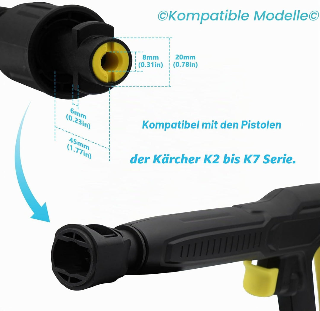 Sprühlanze Verlängerung für Hochdruckreiniger-Zubehör, kompatibel mit Kärcher K2-K7 Serie Hochdruckr