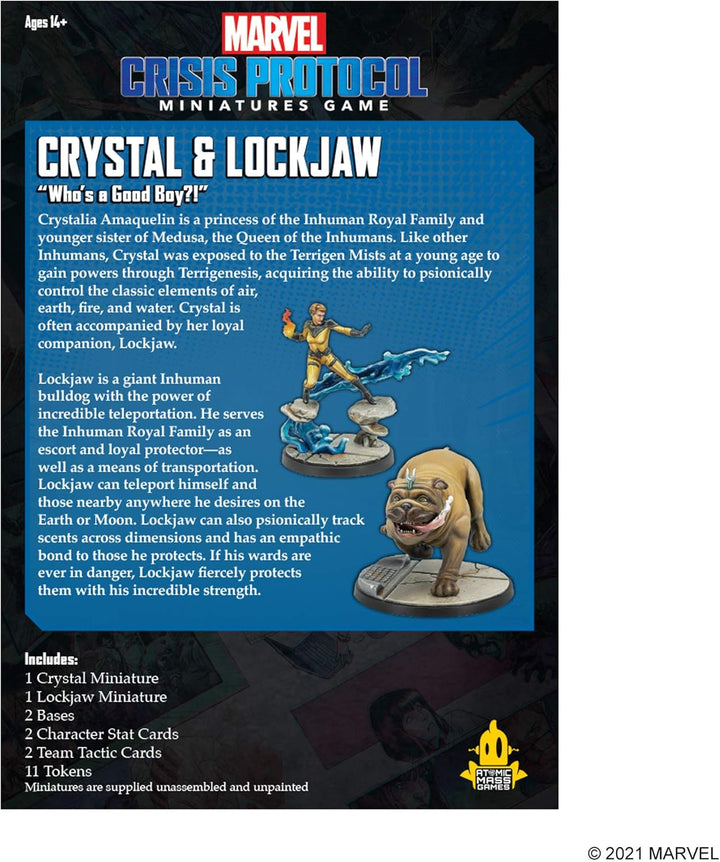 Atomic Mass Games - Marvel Crisis Protocol: Character Pack: Crystal and Lockjaw - Miniature Game CP3