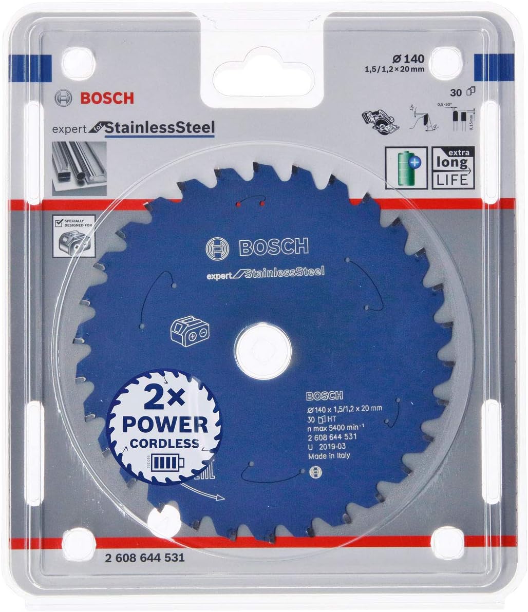 Bosch Accessories Kreissägeblatt Expert for Stainless Steel (Edelstahl, 160 x 20 x 1,6 mm, 40 Zähne,
