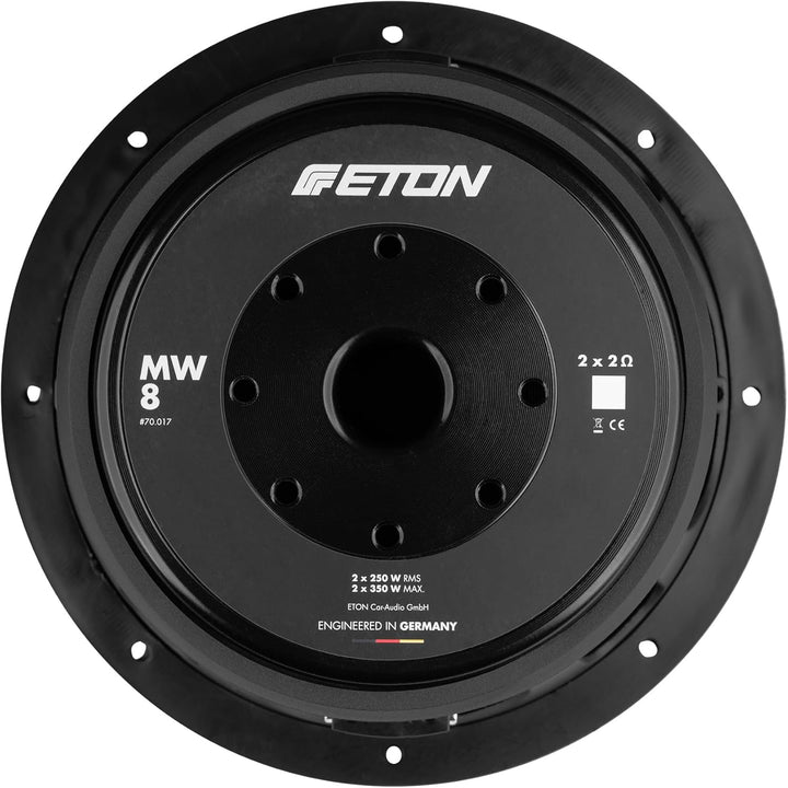 ETON MW 8 – Kraftvoller 20 cm / 8 Zoll Subwoofer, Langhub Bass fürs Auto, Tiefton Lautsprecher mit F