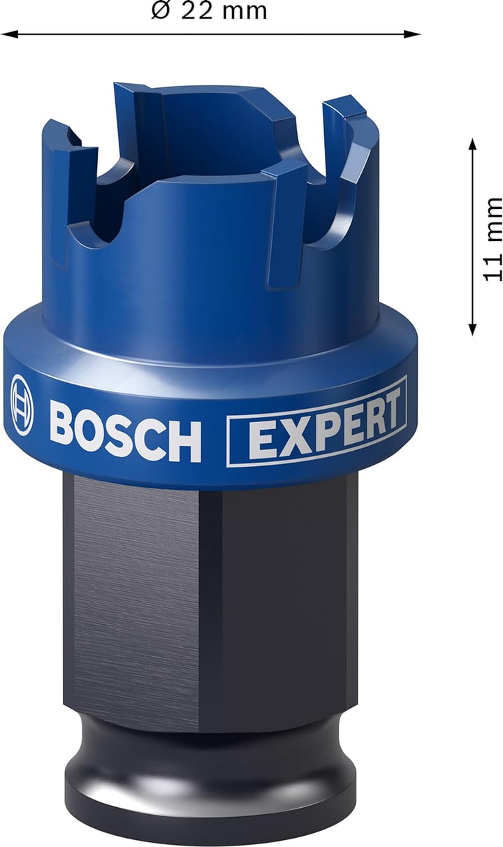 Bosch Accessories 1x Expert Sheet Metal Lochsäge (für Stahlbleche, Edelstahlbleche, Ø 22 mm, Zubehör