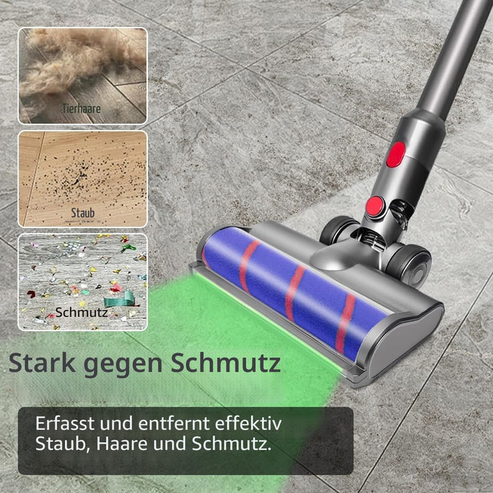 LED Bürste Zubehör kompatibel für Dyson V7/V8/V10/V11/V15 Staubsauger, Weiche Flaumbürste mit Staubd