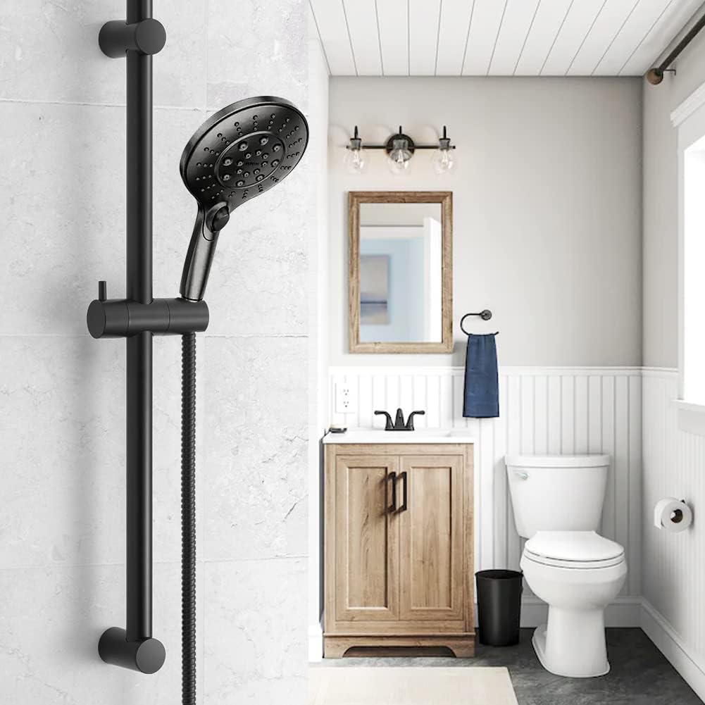 OFFO Duschstange Brausestange, 68cm segmentierte, wandmontierte Duschstange, verstellbarer Abstand 3