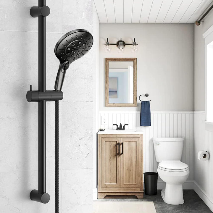 OFFO Duschstange Brausestange, 68cm segmentierte, wandmontierte Duschstange, verstellbarer Abstand 3