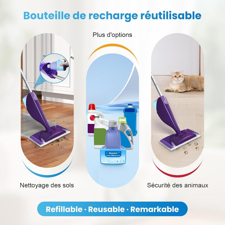 Wiederverwendbare Nachfüllflasche für Swiffer® WetJet™ Spray Mop, Nachfüllflasche 500 ml, inklusive