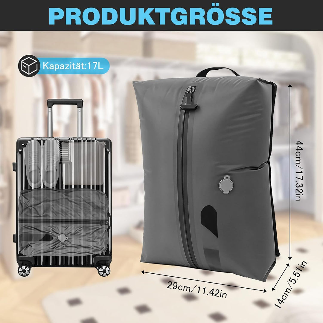 Vakuumbeutel für Kleidung Reise, 17L TPU vakuumbeutel mit IP67 Wasserdicht, reise vakuumbeutel mit R