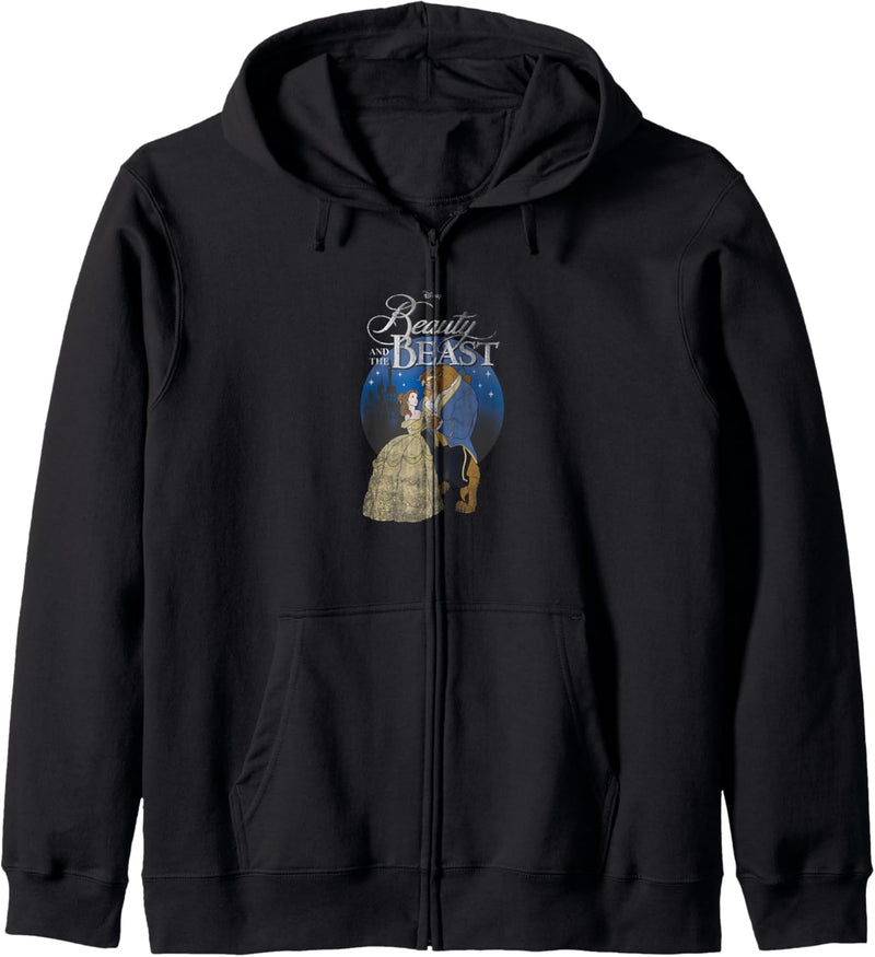 Disney Beauty And The Beast Classic Title Logo Portrait Kapuzenjacke