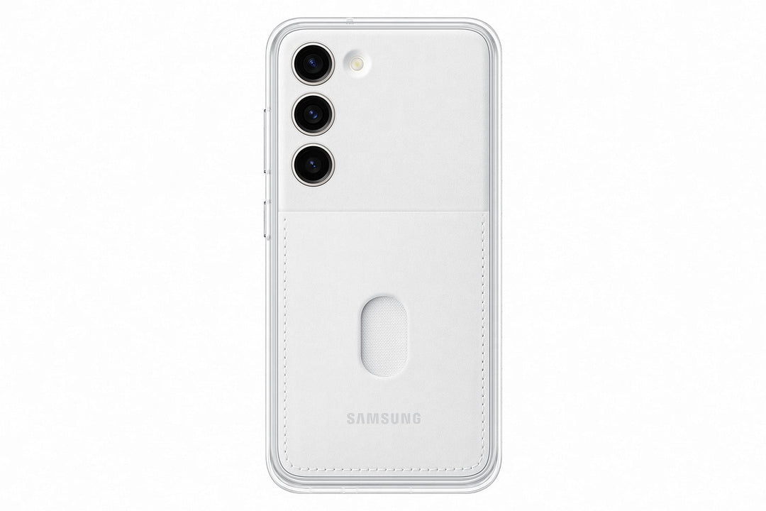 Samsung Frame Smartphone Case EF-MS911 für Galaxy S23, Handy-Hülle, Durchsichtig, Kratzfest, Rahmen,
