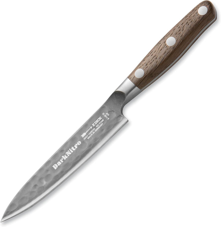 F. DICK Officemesser DarkNitro 12 cm - geschmiedet, rostfrei, Klinge extra scharf, 61 HRC, klein, Ha