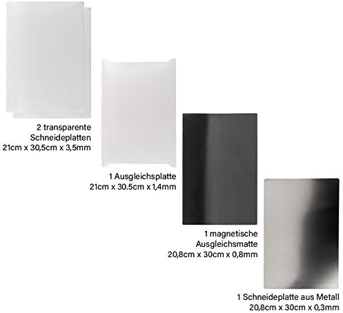 Ideen mit Herz Stanzfee | Elektrische Präge- & Stanzmaschine | DIN A4 | Inkl. 5 verschiedene Platten