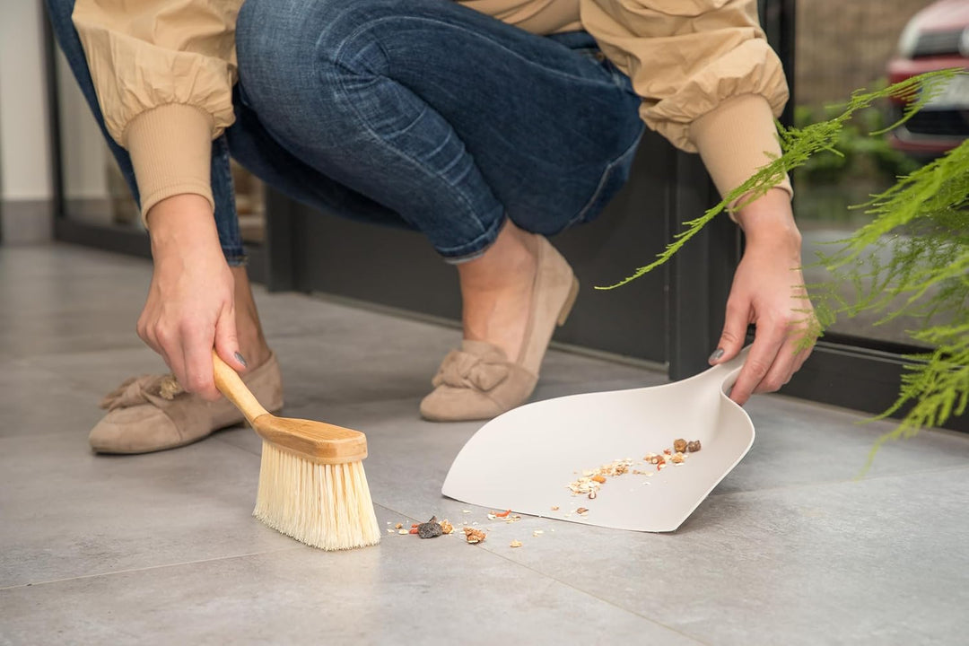 Eco Natural Kehrschaufel Set - Handfeger und Schaufel - Kehrgarnitur - PET-Borsten - Bambus