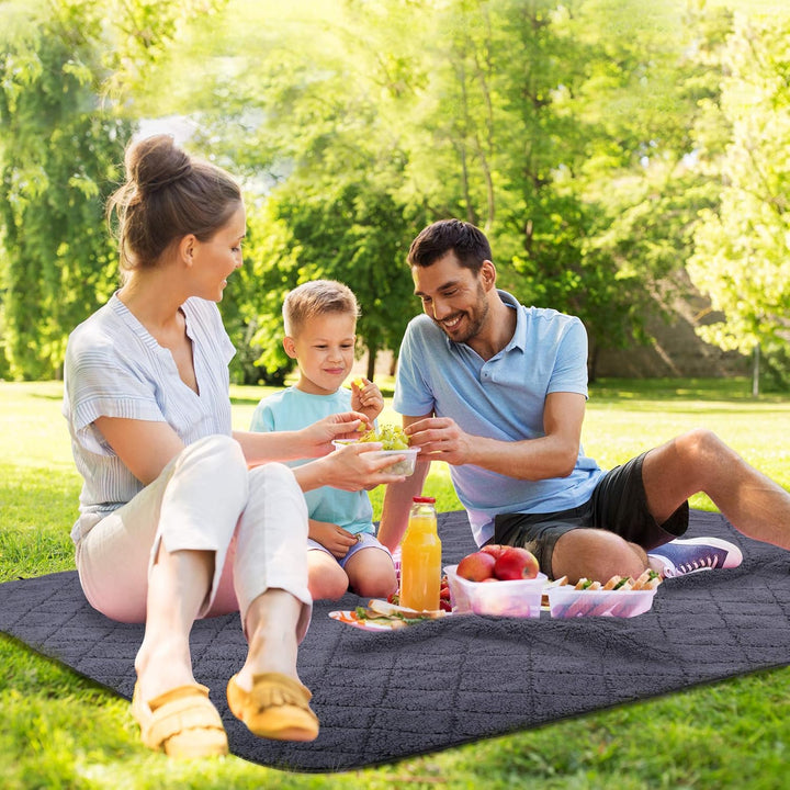REDCAMP wasserdichte Camping Decke mit Sherpa-Futter, Thermo Gross Stadiondecke, Warm Outdoor Decke